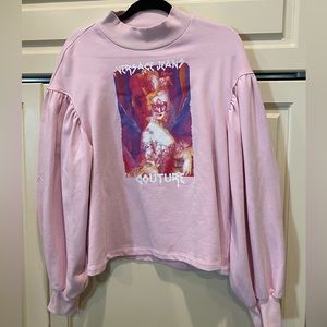 Versace jeans couture pink puff sleeve sweatshirt